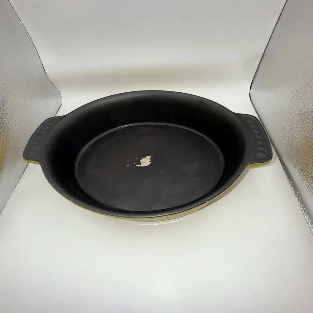 Parini Oval Baker Dish - Yellow Gold Orange Baker 9.5 x 7 Inches NONSTICK
